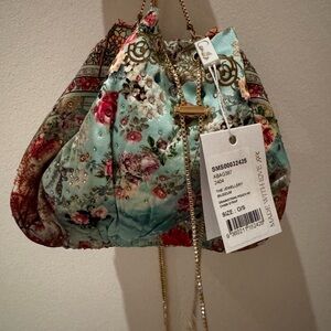 Camilla Drawstring pouch with chain strap
